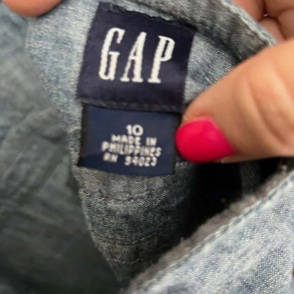 GAP denim halter dress Size 10 - Picture 4 of 5